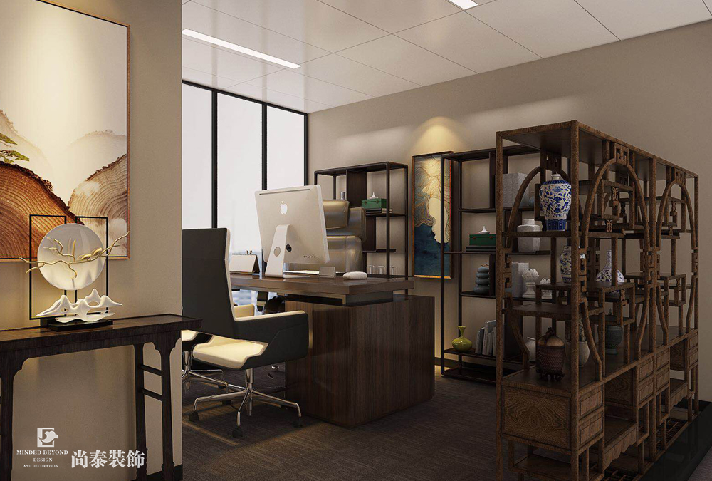 深圳南山中洲控股A座資產(chǎn)管理公司辦公室裝修效果圖