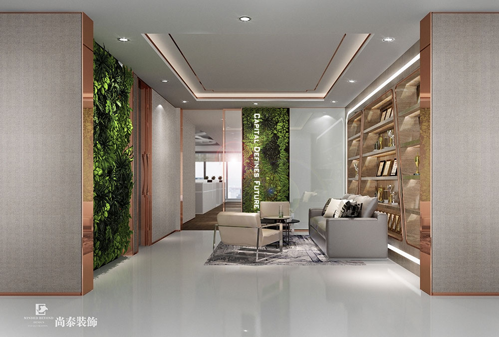 深圳南山金融大廈投資公司辦公室裝修設(shè)計效果圖