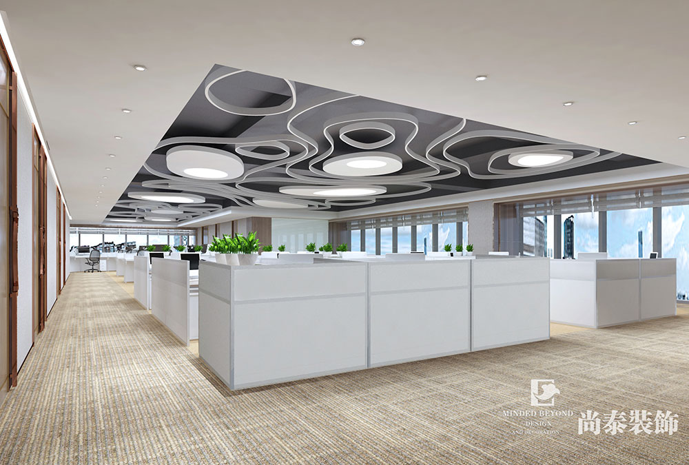 深圳南山金融大廈投資公司辦公室裝修設(shè)計效果圖