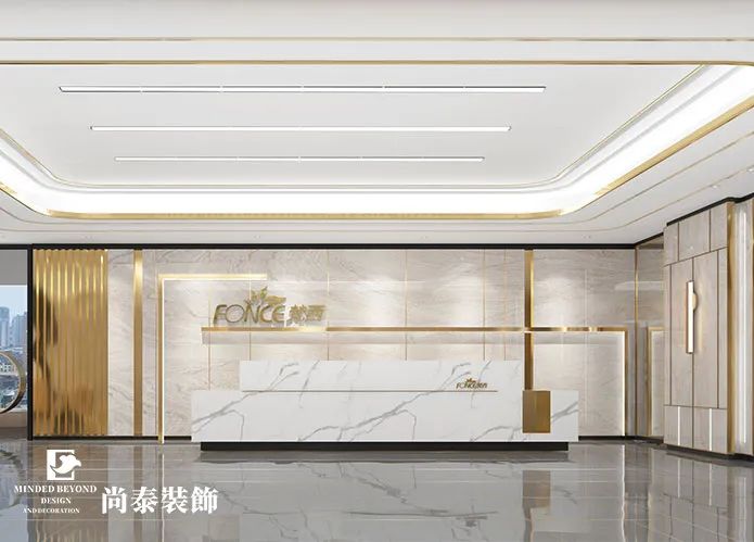 化妝品公司辦公室前廳裝修效果圖