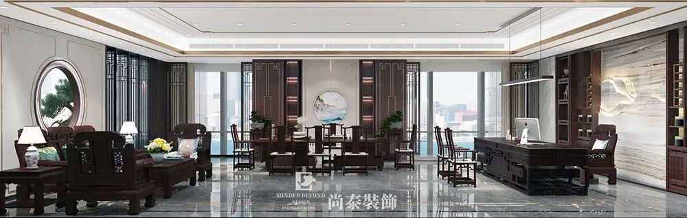 化妝品公司董事長辦公室裝修效果圖