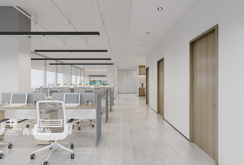 深圳龍崗萬匯大廈150平米醫(yī)療器械公司辦公室裝修設計