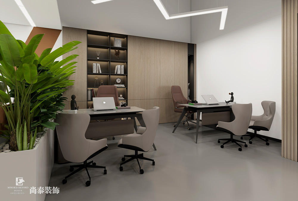 深圳南山留仙洞總部基地200平米信息技術公司辦公室裝修設計案例