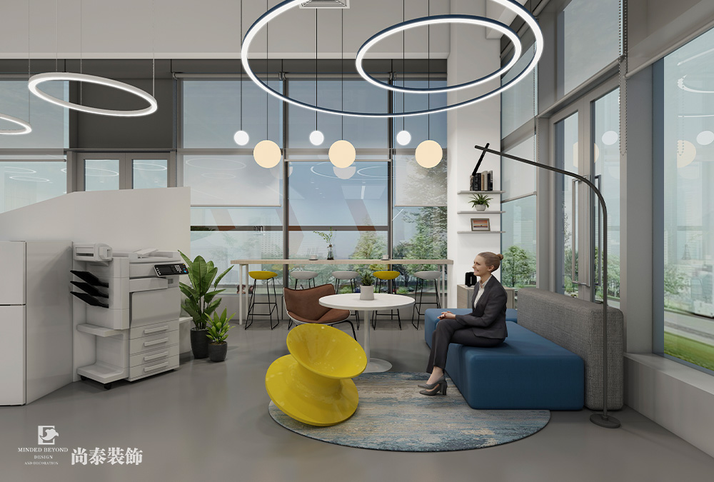 深圳南山留仙洞總部基地200平米信息技術公司辦公室裝修設計案例