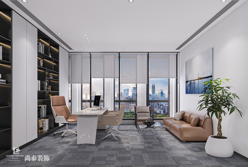深圳南山軟件產(chǎn)業(yè)基地?cái)?shù)字營(yíng)銷(xiāo)公司420平米辦公室裝修設(shè)計(jì)案例