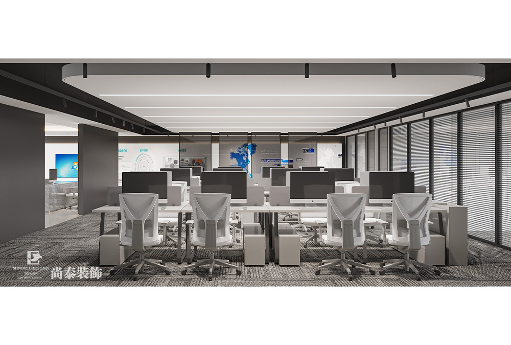 350平米電子科技公司深圳南山泰邦科技大廈寫字樓辦公室裝修設(shè)計